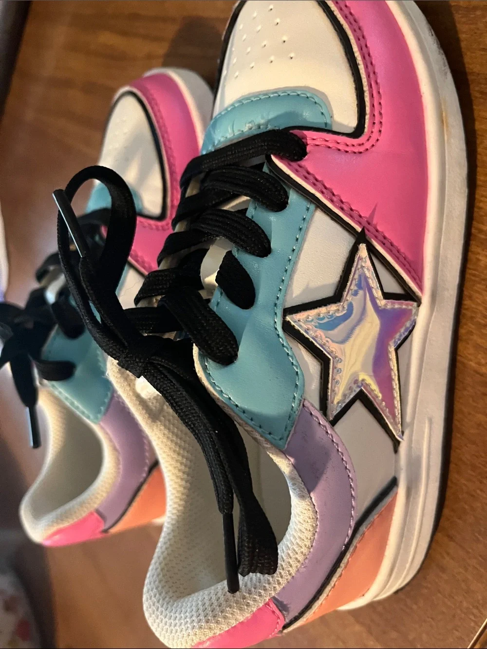 The Children's Place Pink & Light Blue Kids Sneakers
